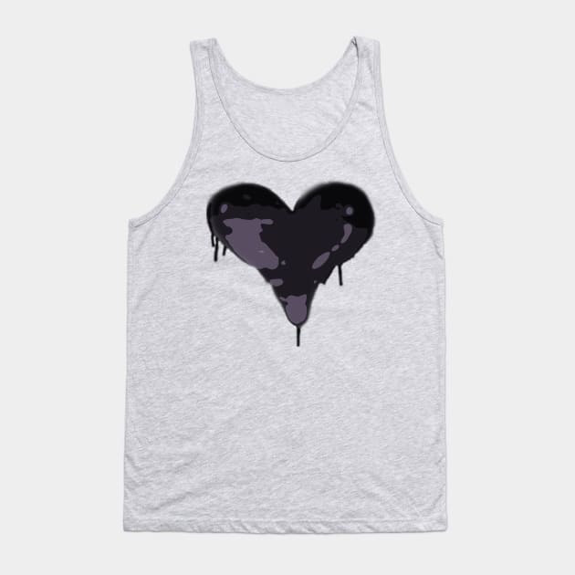 Dripping Purple Heart Tank Top by Mishi